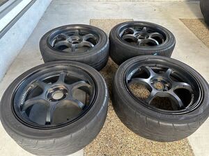 【個人出品】タイヤ:YOKOHAMA ADVAN NEOVA AD08R 215/45/R17 87W 2019年10月 溝少ない★ホイール:17×7.5J 50 5穴-PCD100