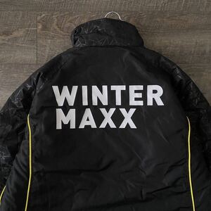 大きいサイズ 企業品 DUNLOP ダンロップ WINTER MAXX 中綿 スタッフ ジャケット ジャンパー FREE 黒黄 ブルゾン 自動車 ピット コレクター