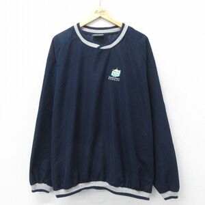 XL/古着 リー Lee 長袖 ジャケット メンズ 90s ナイアガラ クルーネック 紺他 ネイビー 24sep03 中古 アウター ジャンパー ブルゾン