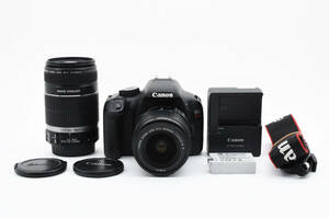 ☆良品【Canon】EOS Kiss X4 + 18-55mm + 55-250mm ダブルズームレンズ キャノン キヤノン 管理番号 : 010270