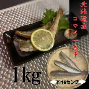 【北海道産】コマイ一夜干し　1kｇ（約10~16尾入れ）　冷凍　北海道定番干物！　こまい　かんかい