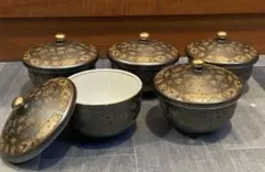 N1936 煎茶揃 瑞陶 湯呑み 5客入り 木箱入り