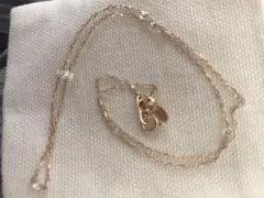 ステーションネックレス　ダイヤ　18k