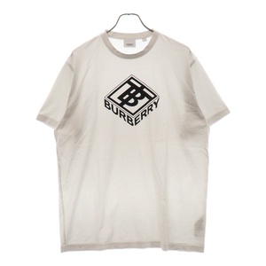 BURBERRY バーバリー スクエアロゴプリント 半袖Tシャツ カットソー ホワイト 8038544