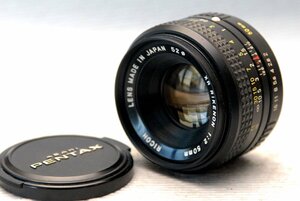 （綺麗）PENTAX ペンタックス Kマウント専用 RICOH製 RIKENON 50mm 単焦点レンズ1:2 希少・完動品