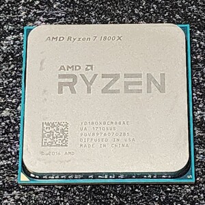 CPU Intel AMD RYZEN7 1800X 3.6GHz 8コア16スレッド Socket AM4 PCパーツ 動作確認済み