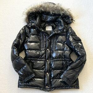 1円～極美品 MONCLER モンクレール ダウンジャケット ROD2 ロッド サイズ2 M相当 シャイニーブラック 黒