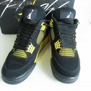 NIKE/ナイキ AIR JORDAN 4 RETRO THUNDER/エアジョーダン4 レトロ サンダー DH6927-017/25 /080