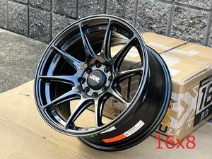 新品！ XXR 527 16x8+20 4穴 PCD100/114.3 CB73.1 Chromium Black コンケーブ 逆ソリ Concave USDM