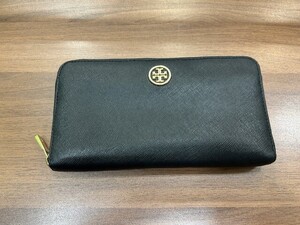 【良品】 TORY BURCH トリーバーチ　財布　長財布　ラウンドファスナー　ブラック　黒　◆13070