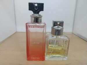 Calvin Klein/カルバンクライン エタニティサマー EDP 100ml　残量約90％・エタニティフォーメン 残量約40％ 2点セット　中古品