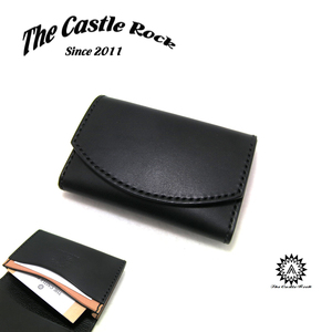 【THECASTLEROCK-キャッスルロック】 新品 名入れ可能 名刺入れ 栃木レザー 本革 黒 カードケース メンズ ハンドメイド