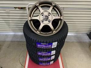 ☆ 新品アルミ冬タイヤ4本セット 軽 ☆ ブロンズ ☆ 14 × 4.5Ｊ +45 ☆ 23年製 GOODYEAR アイスナビ8 155/65R14 本州送込70,000円