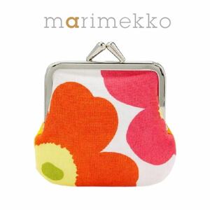 《マリメッコmarimekko／新品》がま口 コインケース 小物入れ／ミニウニッコ MINI-UNIKKO ミニクッカロ ／034773 201／マルチ／MR000450