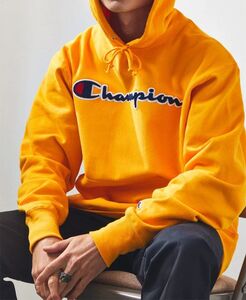 USA正規品 【2XL】 Champion チャンピオン リバースウィーブ 日本未発売 チェーンステッチ スウェット プルオーバー パーカー 黄 ゴールド