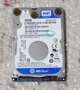 WestrtnDigital WD3200LPVX 2.5インチ　厚さ7mm 320G HDD 　1台