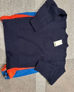 #30 sacai 切替ニット　サカイ 21AW 21-02653M Wool Knit Pullover ウール プルオーバー ドッキング ニット 未使用品　