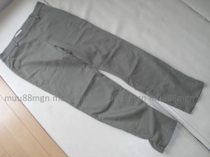 即決 H&M センタープレス コットン ストレッチ パンツ 36 カーキ レディース