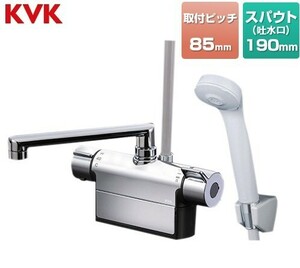 新品未使用 KVK浴室デッキ台付サーモスタット吐水シャワー栓 FTB200DP8T