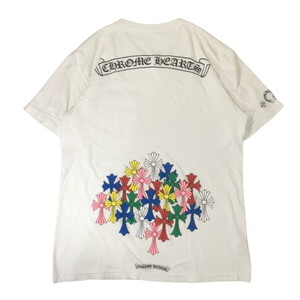 CHROME HEARTS クロムハーツ マルチカラー セメタリークロス ポケットTシャツ 国内正規品 MLTCOL CEM CRS SS TEE 白半袖 L