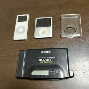 ジャンク品 iPod 2GB or 4GB ジャンク品 SONY カセットウォークマンまとめて