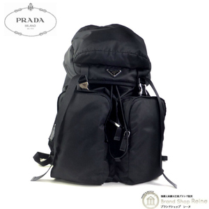 プラダ （PRADA） Re-Nylon サフィアーノ ナイロン ファブリック バックパック リュック 2VZ019 NERO メンズ（中古）