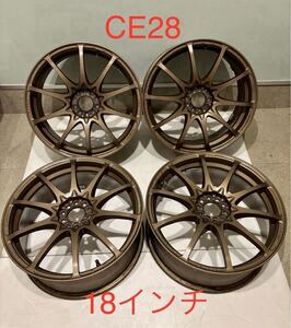 【1円スタート】レイズ ボルクレーシング CE28N 鍛造18インチホイール 7.5J +50 PCD100 5穴 プリウス 86 BRZ インプレッサ レガシィ RAYS 