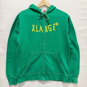 USA製 XLARGE (エクストララージ) 裏起毛 ZIP パーカー (S) GREEN | Mens メンズ グリーン ゴリラ アメカジ 緑