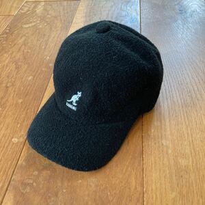 入手困難 kangol パイル生地 ブラック CAP 帽子 キャップ 黒 Mサイズ