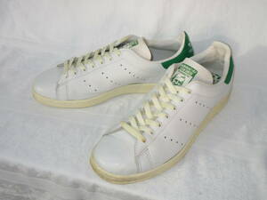 ヴィンテージ 中古品★ adidas　STANSMITH　スタンスミス　白　ホワイト　グリーン　27.5cm　2009年製　レア