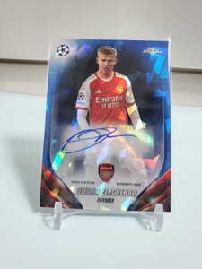 【オレクサンドル　ジンチェンコ(アーセナル)】Topps Chrome UEFA Club Competitions Sapphire 2024直筆サインカード