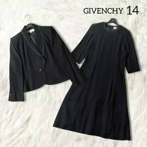 51 【GIVENCHY】 ジバンシー ワンピーススーツ ロング 14 XL 冠婚葬祭 ブラックフォーマル ジャケット ワンピース セット 東京ソワール