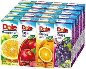 Dole 【Dole】果汁100％ 200ml 4種×5本アソートセット 【20本セット】