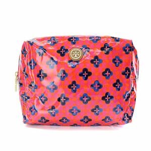 トリーバーチ TORY BURCH PVC 総柄 ポーチ 小物入れ ロゴ ピンク /AT ■OS レディース