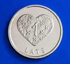 ラトビア　1ラッツ硬貨（2011年）♥デザイン