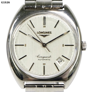 G1S26 腕時計 LONGINES ロンジン Conquest Automatic 17 408848 自動巻き 稼動 60サイズ