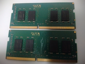 【八66不】p　合計16GB（8GB×2枚)のペア ／ DDR4-2666　PC4-21300　Micron ラベル欠落 ／上級者専用　送料無料