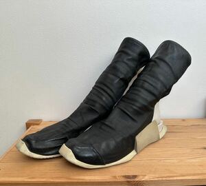 rick owens スニーカー 41.5 LEVEL RUNNER HIGH　リックオゥエンス　 rick owens×adidas ストレッチスニーカー