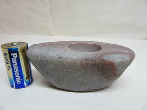 Ｊ　小矢部川　玉石　天然石　手水鉢　　福光砡　　　約11ｃｍ×4.5ｃｍ×6.5ｃｍ 450ｇ