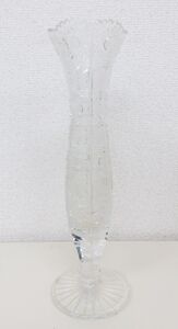 A026★ボヘミア? ガラス 花瓶 一輪挿し 花器 現状品★04