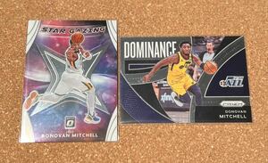 2020-21 2021-22 PANINI NBA DONOVAN MITCHELL PRIZM DONRUSS OPTIC STAR GAZING DOMIMANCE UTAH JAZZ 2枚セット