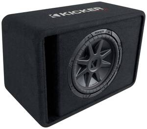 【中古】KICKER 48VCVR122 CompVR 800ワット 12インチ 車用サブウーファー 通気孔付きサブボックスエンクロージャー