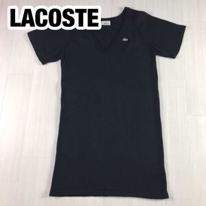 LACOSTE ラコステ 半袖ウールワンピース ラグランスリーブ S ワニ