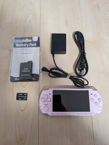 千円スタート! SONY ソニー PSP プレイステーションポータブル PSP-3000 ブロッサムピンク 中古美品! 