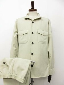 極美品 【タケオキクチ TAKEO KIKUCHI】スタンドカラーシャツ カジュアルセットアップ スーツ (メンズ) size3 ベージュ系 無地□32RMS9986