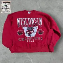 【G69】USA製90s WISCONSIN大学ローズボウル カレッジスウェット