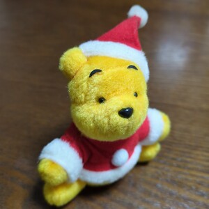 ☆ くまのプーさん ディズニー ぬいぐるみ マスコット レトロ プーさん 　東京ディズニーランド　クリスマス　サンタ　ぬいば 