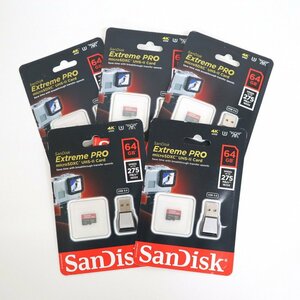 【未開封品】SanDisk Extreme PRO microSDXC UHS-II Card 64GB 5点セット/サンディスク/ij0729