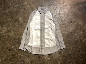 COMME des GARCONS HOMME PLUS AD2000 千鳥柄 切替 裁断加工 シャツ コムデギャルソンオムプリュス PB-040310