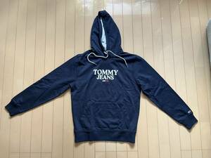 （新品）トミーヒルフィガー （Tommy Hilfiger） メンズ ロゴ ブラッシュド パーカー （ネイビー）アメリカSサイズ（Lサイズ相当）